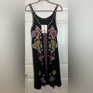 Johnny Was black stitched dress